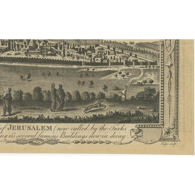 Antique Engraved View of Jerusalem from Millar, 1760s For Sale - Image 6 of 11
