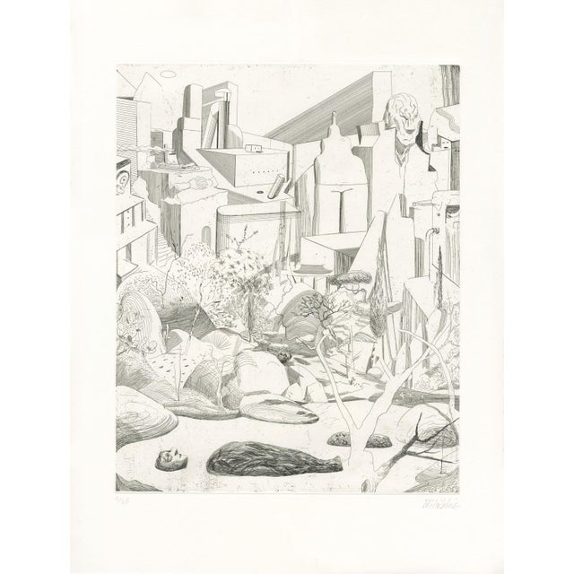 David prudhomme volare, 2018 etching on bfk rives paper 270g edition of 25 copies, signed and numbered by the artist...