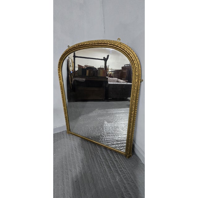 Victorian Gilt Overmantle Mirror, 1880s For Sale - Image 6 of 8
