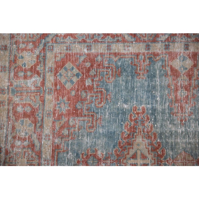 1950s Vintage Distressed Veece Rug - 3'5" x 5'2" For Sale - Image 5 of 10