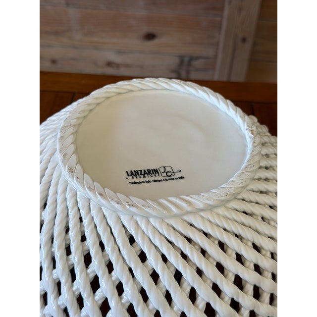 Handcrafted Italian Ceramic Lemon Basket Bowl by Lanzarin Ceramiche For Sale - Image 11 of 12