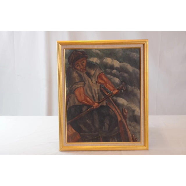 The Paddling is a compelling mid-20th century oil painting by American social realist artist William Gropper. Known for...