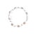 Contemporary 10K White Gold 4.0 Cttw Champagne and White Diamond Floral Cluster and Station Link Bracelet (H-I Color, SI2-I1 Clarity) - 7" Inches For Sale - Image 3 of 6