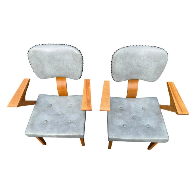 Pair of Mid-Century Modern Armchairs by Custom & Modern Upholstering Co., Gardner Ma, C. 1950 For Sale In Boston - Image 6 of 18