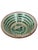 Spanish Ceramic Bowl with Green Bird Motif A Spanish earthenware bowl or decorative dish, painted in green on a cream...