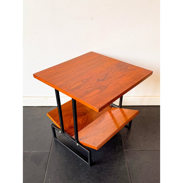 Mid-Century Modern Mid-Century Modern Magazine Table in Wood and Black Metal, 1960s For Sale - Image 3 of 16