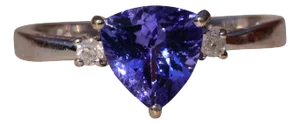 The Grove Street: Tanzanite and Diamond Ring in White Gold