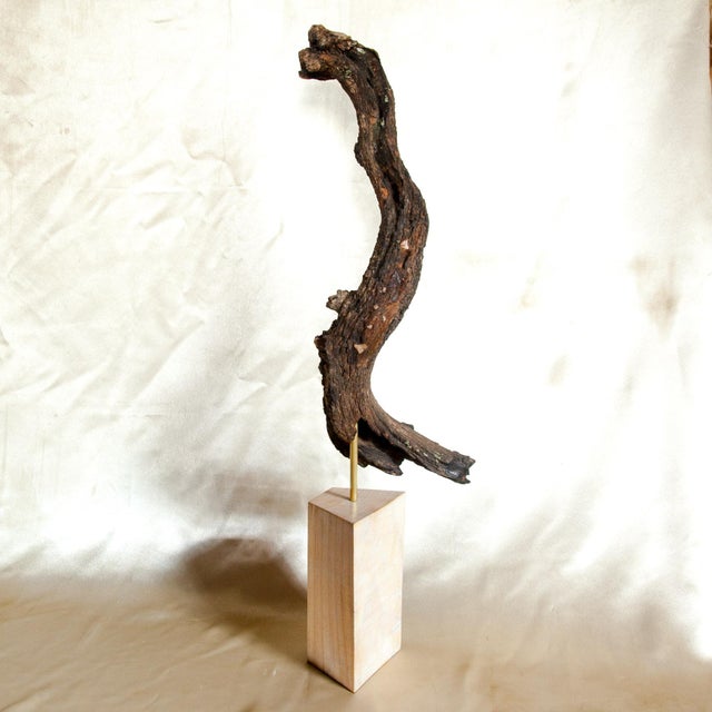 Contemporary Wabisabi Organic Modern Wood Sculpture For Sale - Image 3 of 9