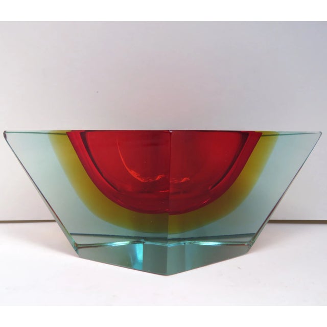 Mid-Century Modern Mid 20th Century Mandruzzato Ruby Sommerso Bowl For Sale - Image 3 of 10