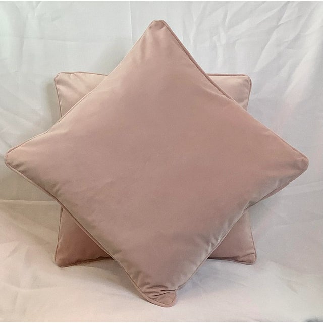 Contemporary Italian Pale Pink Pillows - A Pair For Sale - Image 10 of 13