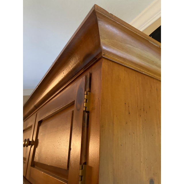 Farmhouse 1990s Romweber Solid Wood Storage Cabinet, Media Console, Dresser-Style Chest – Pine For Sale - Image 3 of 8
