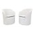 Edward Wormley for Dunbar White Club Chairs, a Pair For Sale