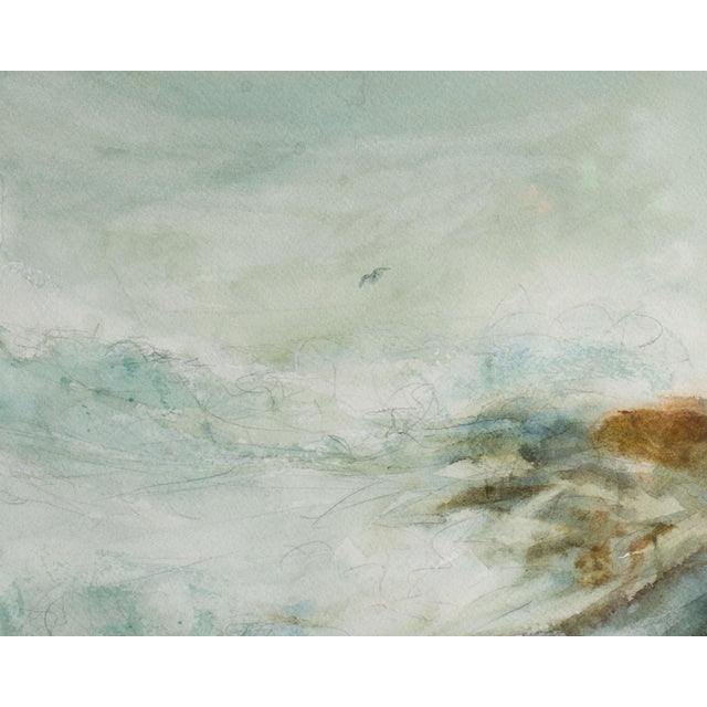 Abstract Watercolor Seascape Painting by Bill Abell For Sale - Image 3 of 6