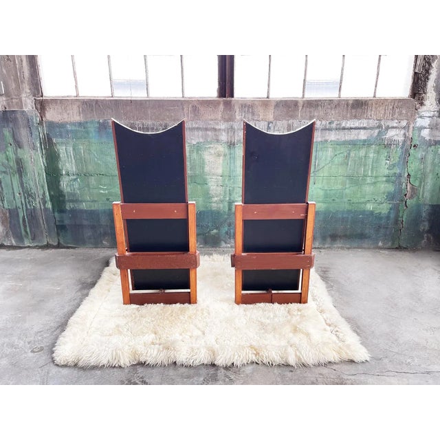 Stunning Triangle chairs, extremely unique, handmade Studio Craft chairs. These chairs are incredible from all angles....