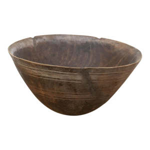 Tall Rounded Antique African Bowl