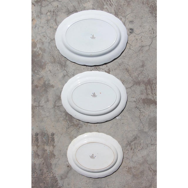 Rare Set of Three Platters Ac Harley Jones Stoke on Trent Ye Olde Chinese Willow For Sale - Image 11 of 13