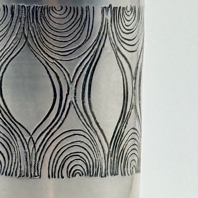 Optical Metal Vase by Atelier Des Orfèvres, Italy, 1970s For Sale - Image 9 of 13