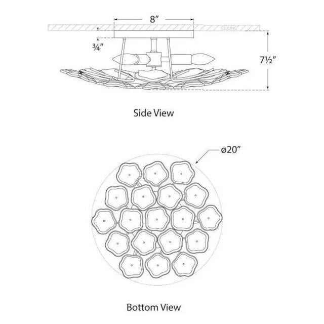 Transitional Kate Spade New York for Visual Comfort Signature Leighton Medium Flush Mount in Polished Nickel with Blush Tinted Glass For Sale - Image 3 of 3