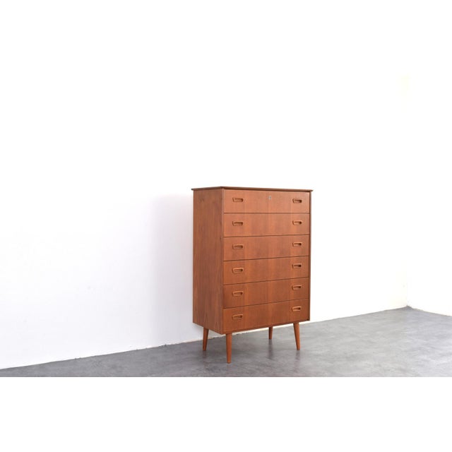Brown Mid-Century Danish Teak Chest of Drawers, 1960s For Sale - Image 8 of 17