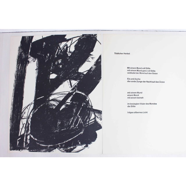 Lithograph of the Swiss Artist Bernd Völkle 1963 This original lithograph titled "Fall Mortel" has been published with 100...