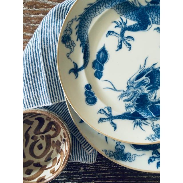 Vintage Mottahedeh Blue Dragon Plates – Set of 3 Graduated Sizes For Sale - Image 12 of 12