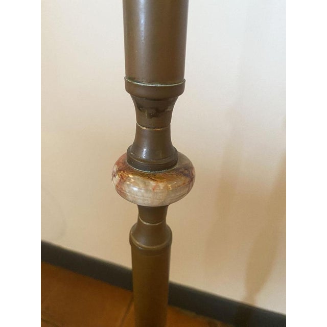 Floor Lamp in Green Alabaster, 1950s For Sale - Image 11 of 16