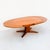 Although many Danish Modern enthusiasts are familiar with Dyrlund’s round Lotus dining table, the oval version is rare...