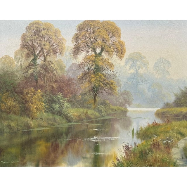 Serenity at Dawn - Beautiful Misty Morning at a River in the English Countryside Circa, 1995 For Sale - Image 6 of 12