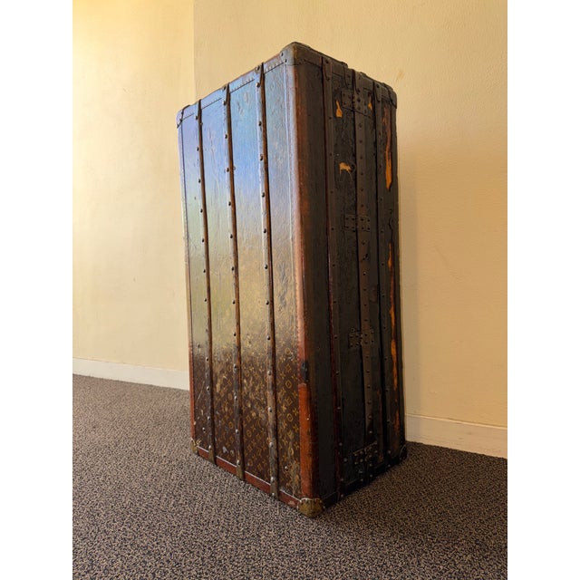 Antique Louis Vuitton Wardrobe Steamer Trunk For Sale - Image 16 of 16