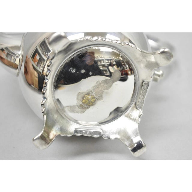 Vintage Oneida Victorian Style Silver Plated Victorian Teapot Coffee Pot For Sale - Image 11 of 13