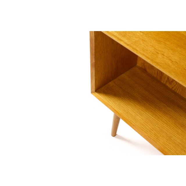 Danish Modern / Mid Century White Oak Low Bookcase / Lp Storage