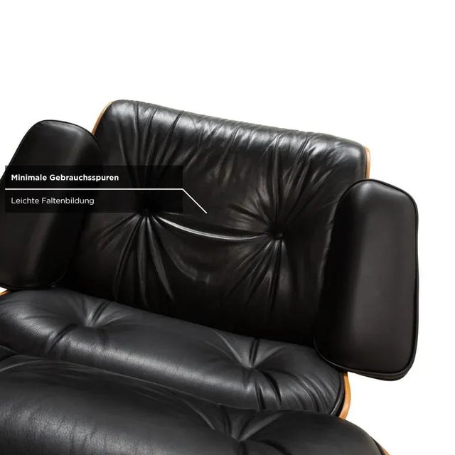 Leather and Wood Lounge Chair by Charles & Ray Eames for Vitra For Sale - Image 11 of 18