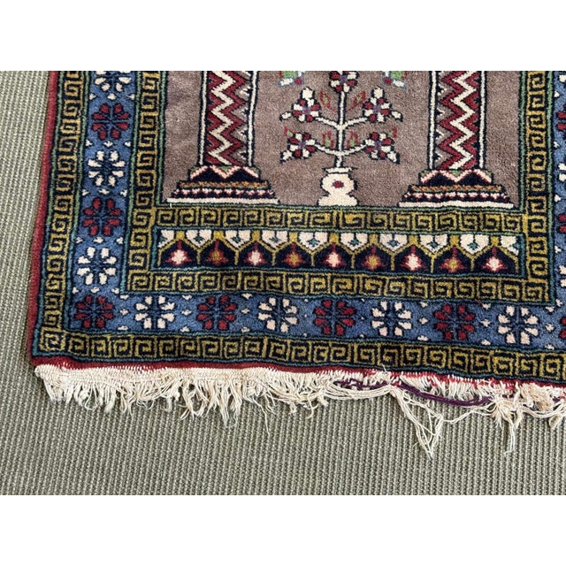 Textile Handmade Iranian Wool Rug For Sale - Image 7 of 10