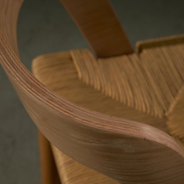 Italian Wooden and Wicker Chair, 1960s For Sale - Image 9 of 15