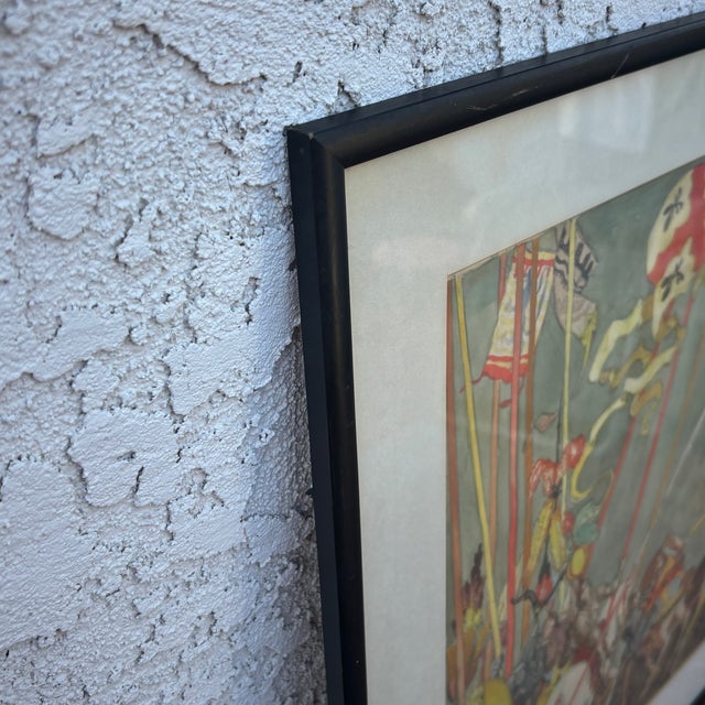 Attributed to Willy Pogány Gothic Medieval Knights Watercolor, Circa 1920s–1930s For Sale - Image 12 of 18