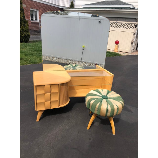 Heywood Wakefield Kohinoor Mid Century Vanity With Stool Chairish