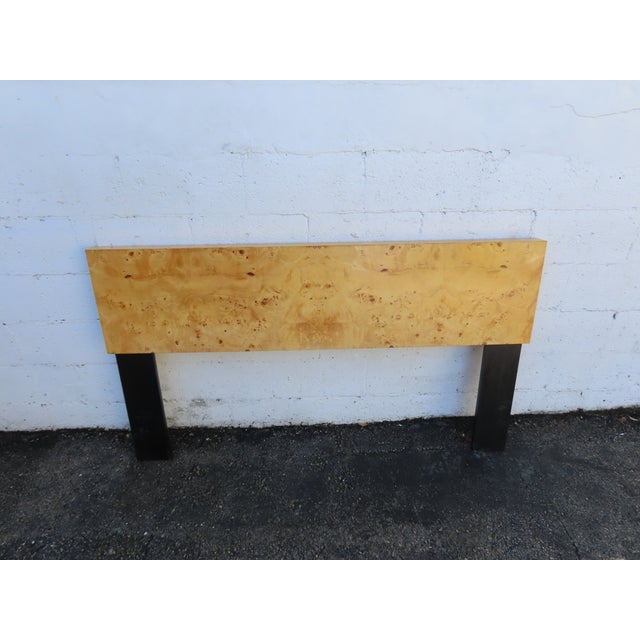 Wood Mid Century Modern Burlwood Queen Size Headboard 6384 For Sale - Image 7 of 12