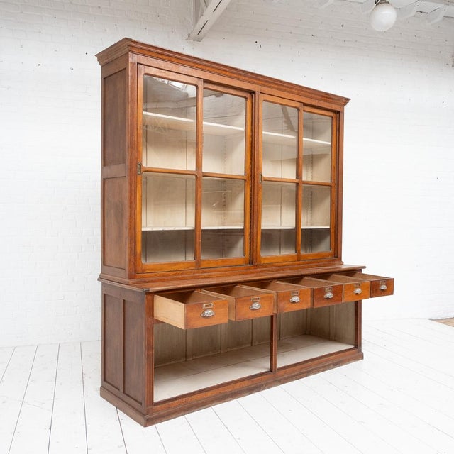 Bookcase with Sliding Doors, 1940s For Sale - Image 3 of 10