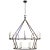 Darlana Extra Large Two-Tier Chandelier in Aged Iron Designer: Chapman & Myers Canopy: 6" Round Mounting: Chain Shade...