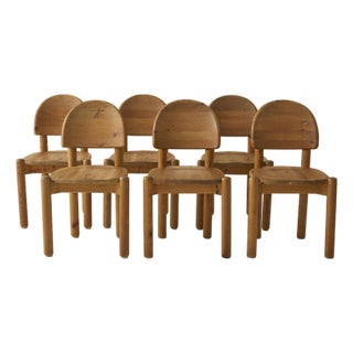 Rainer Daumiller Danish Pine Dining Chairs, Set of 6, 1970's For Sale
