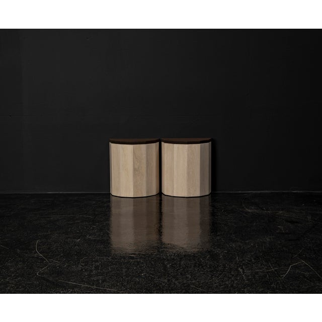 Travertine Marble Column Console Tables, 1980s, Set of 2 For Sale - Image 17 of 18
