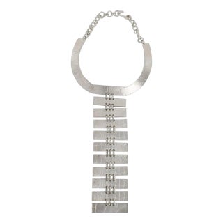 Biche de Bere Paris Graffiti Silvered Link Necklace in Limited Edition For Sale
