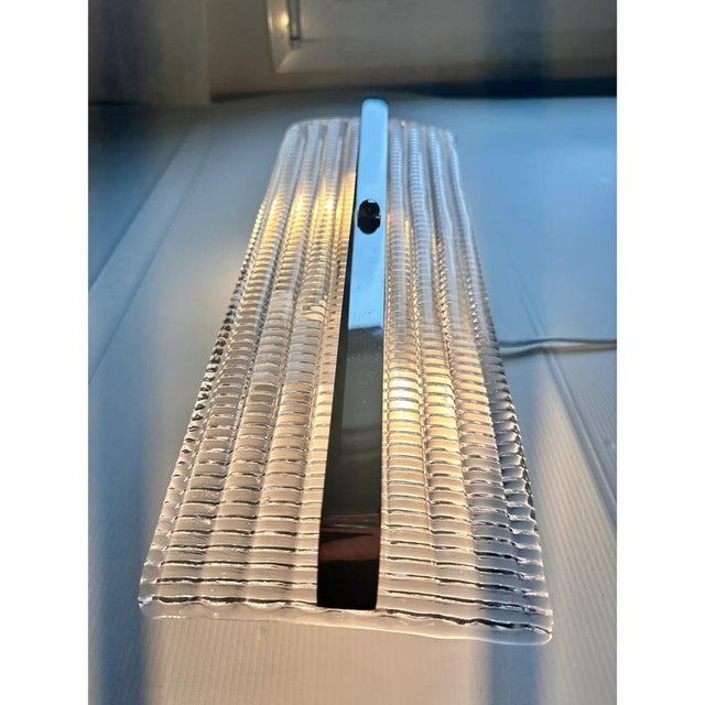 Contemporary Modern Rectangular Diamanted Murano Glass Wall Sconces with Chrome Finish By Simoeng for Simoeng, Set of 2 For Sale - Image 3 of 7