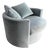 Custom Portofino Swivel Cuddle Chair in Seafoam Velvet — The Joneses, Los Angeles For Sale
