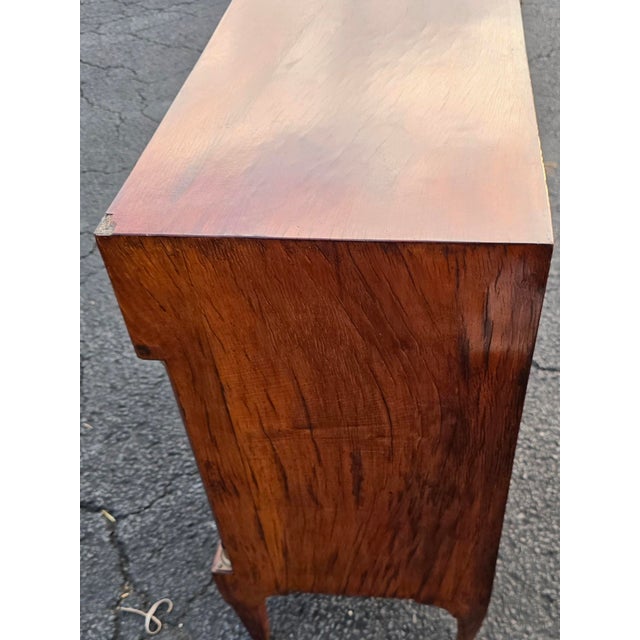 American Classical Figured Flame Mahogany Two-Drawer Cabinet With Brass-Mounted Columns, Circa 1840 For Sale In Washington DC - Image 6 of 12