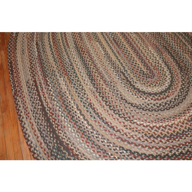 Vintage American Braid Carpet - 8'7" x 11'2" For Sale - Image 13 of 18
