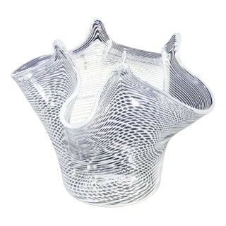 Blown Glass Vase, Fazzoletto Model For Sale