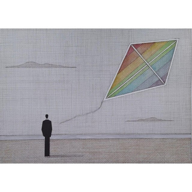 Contemporary Joanna Wiszniewska Domańska, Landscape with a Kite, 2020, Etching & Paper For Sale - Image 3 of 6