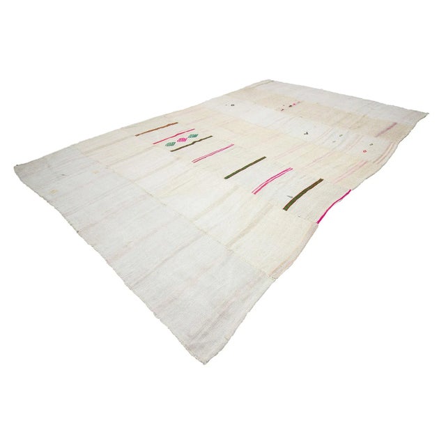 Traditional Vintage Turkish Hemp Kilim Rug- 8′6″ × 14′1″ For Sale - Image 3 of 7