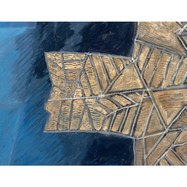 Late 20th Century Max Papart "Paris - Milan No. 4" Oil on Board For Sale - Image 5 of 10